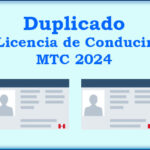 duplicado de licencia de conducir mtc 2024