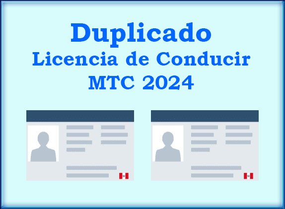 duplicado de licencia de conducir mtc 2024