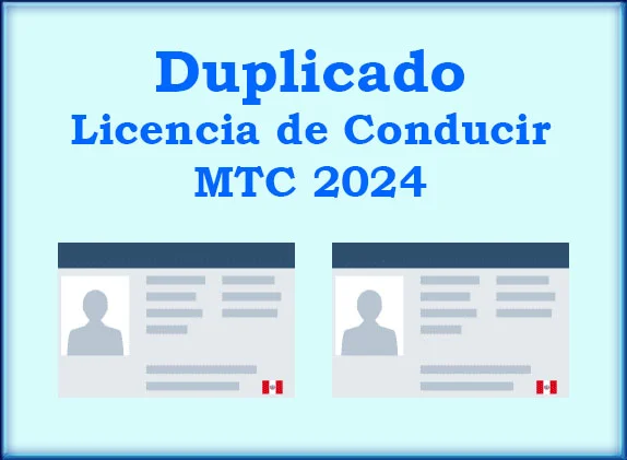 duplicado de licencia de conducir mtc 2024