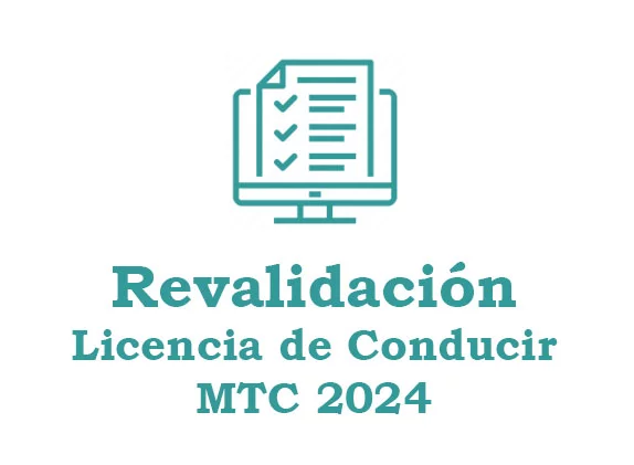 revalidar licencia de conducir mtc 2024